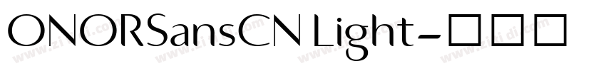 ONORSansCN Light字体转换